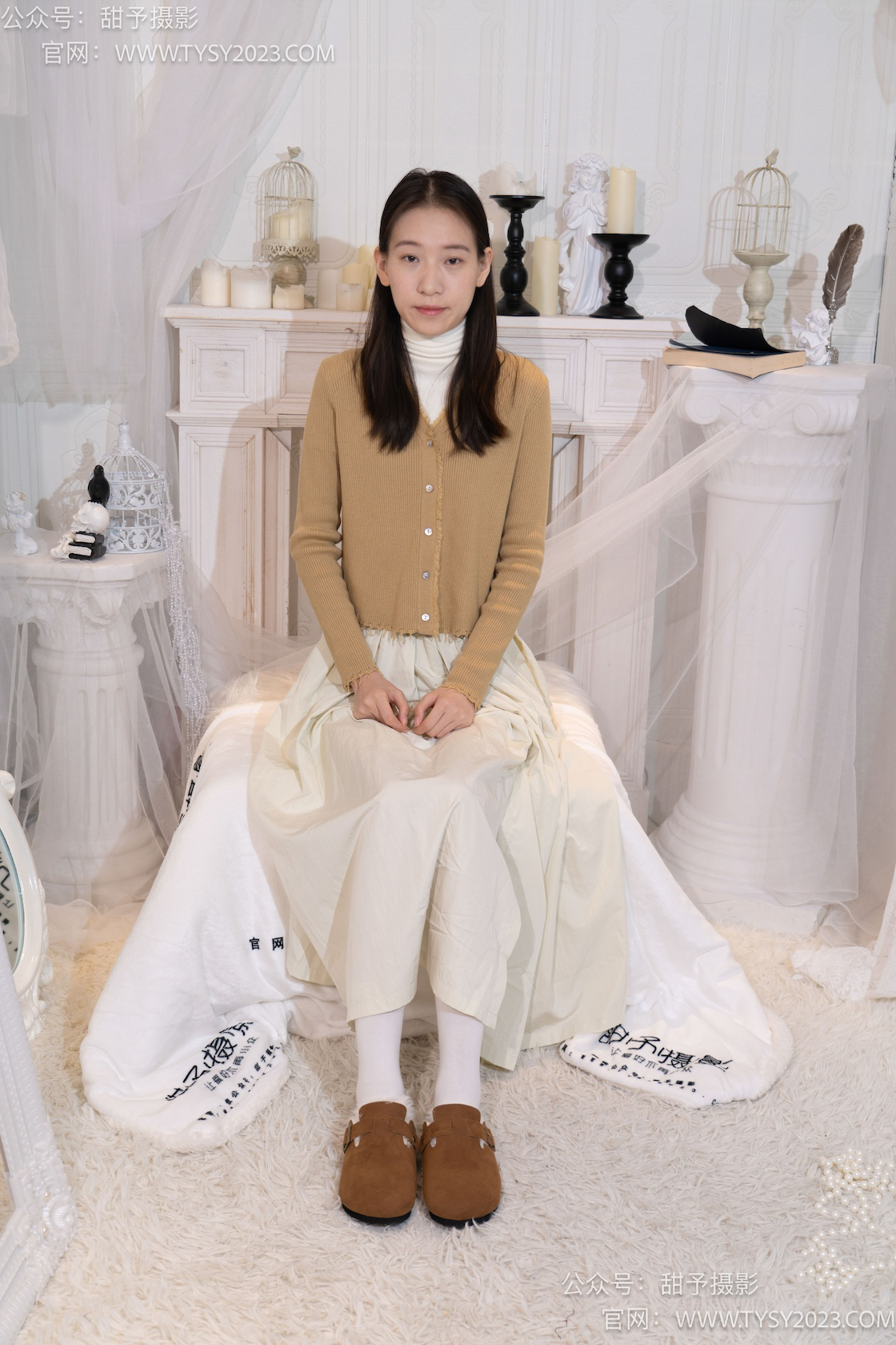 甜予摄影013期：帆帆-平底鞋、白棉袜、裸足-觅颜社