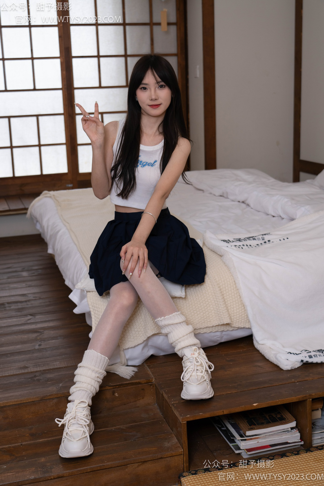 图片[2]-甜予摄影018期：璇璇-运动鞋、白丝（脚尖加固款）-觅颜社