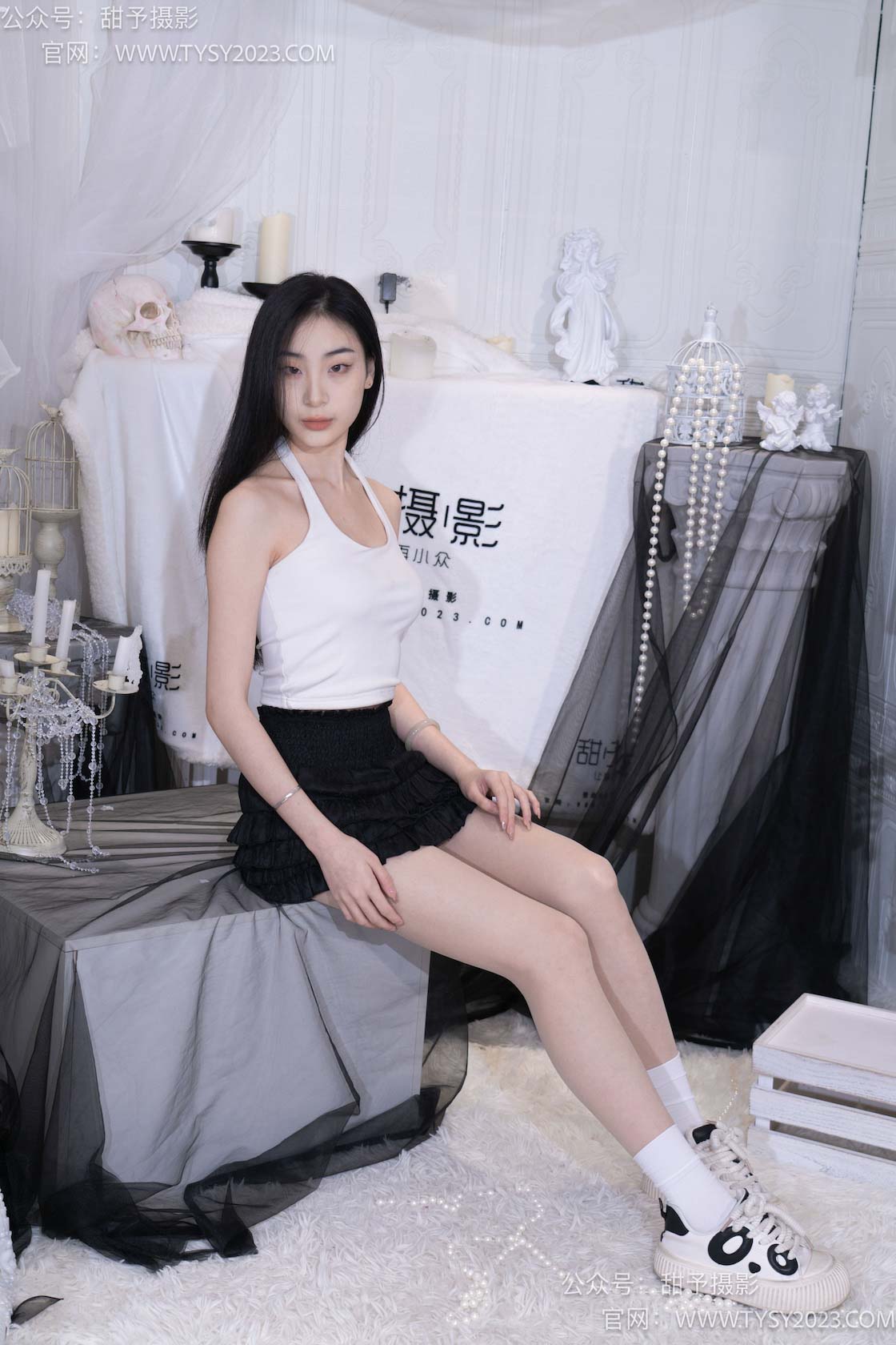 图片[3]-甜予摄影076期：小狸-帆布鞋、白棉袜、肉丝（脚尖加固款）-觅颜社