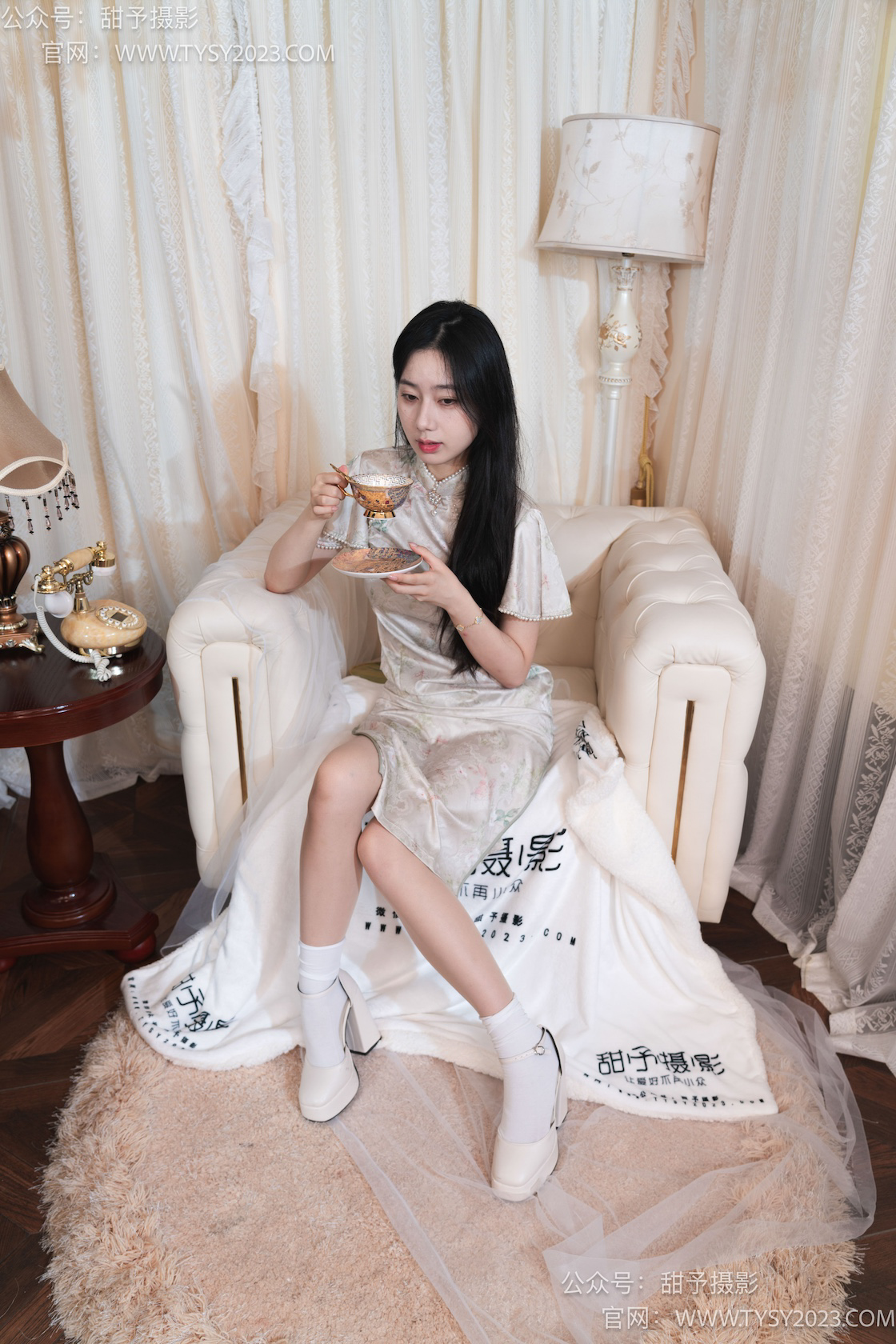 图片[3]-甜予摄影006期：鱼鱼-高跟鞋、白棉袜、肉丝（脚尖加固款）-觅颜社