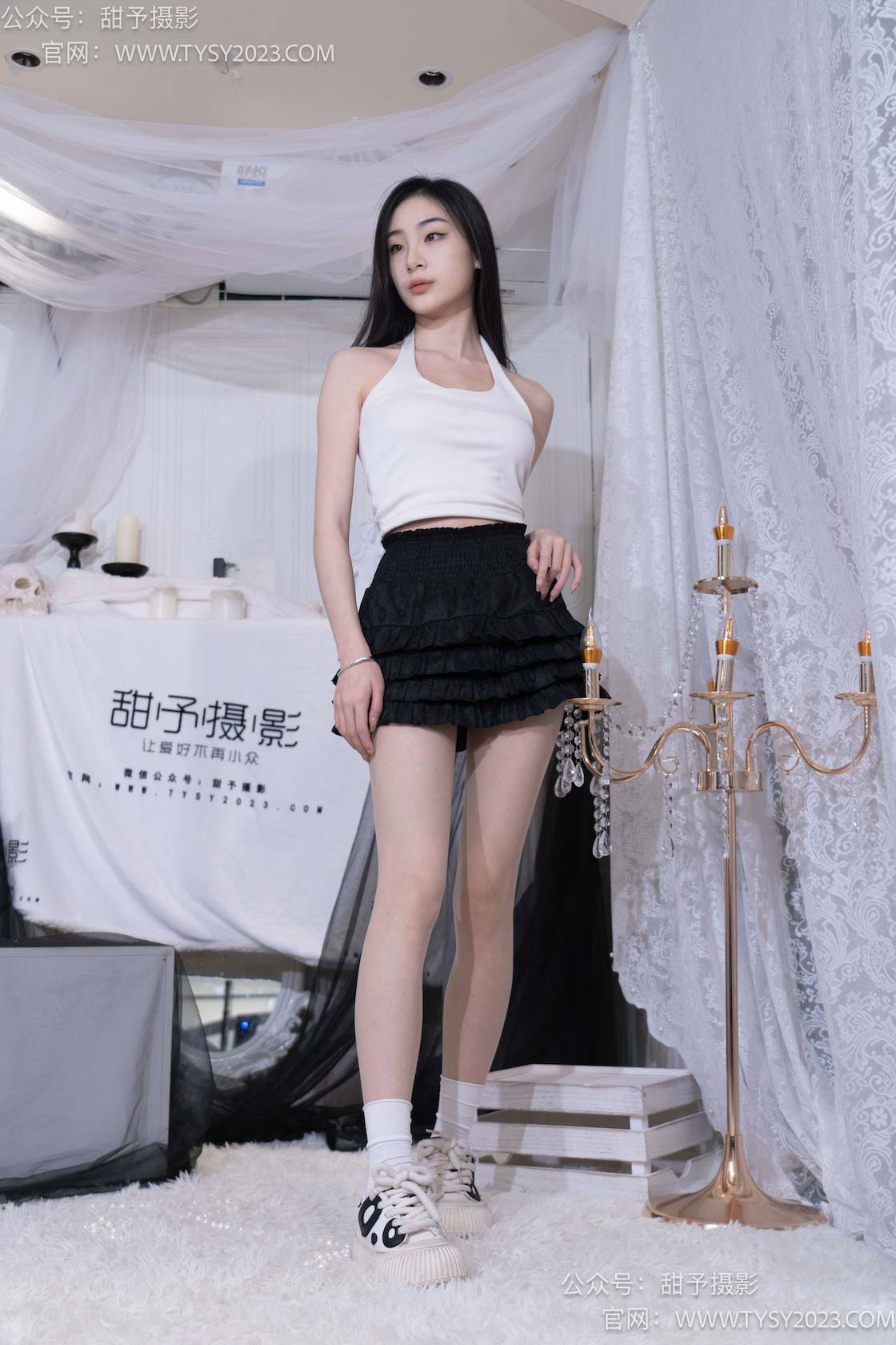 图片[4]-甜予摄影076期：小狸-帆布鞋、白棉袜、肉丝（脚尖加固款）-觅颜社