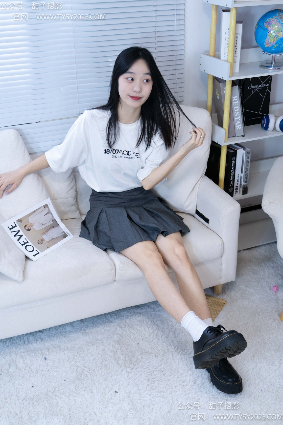 图片[4]-甜予摄影008期：艺艺-皮鞋、白棉袜、裸足-觅颜社