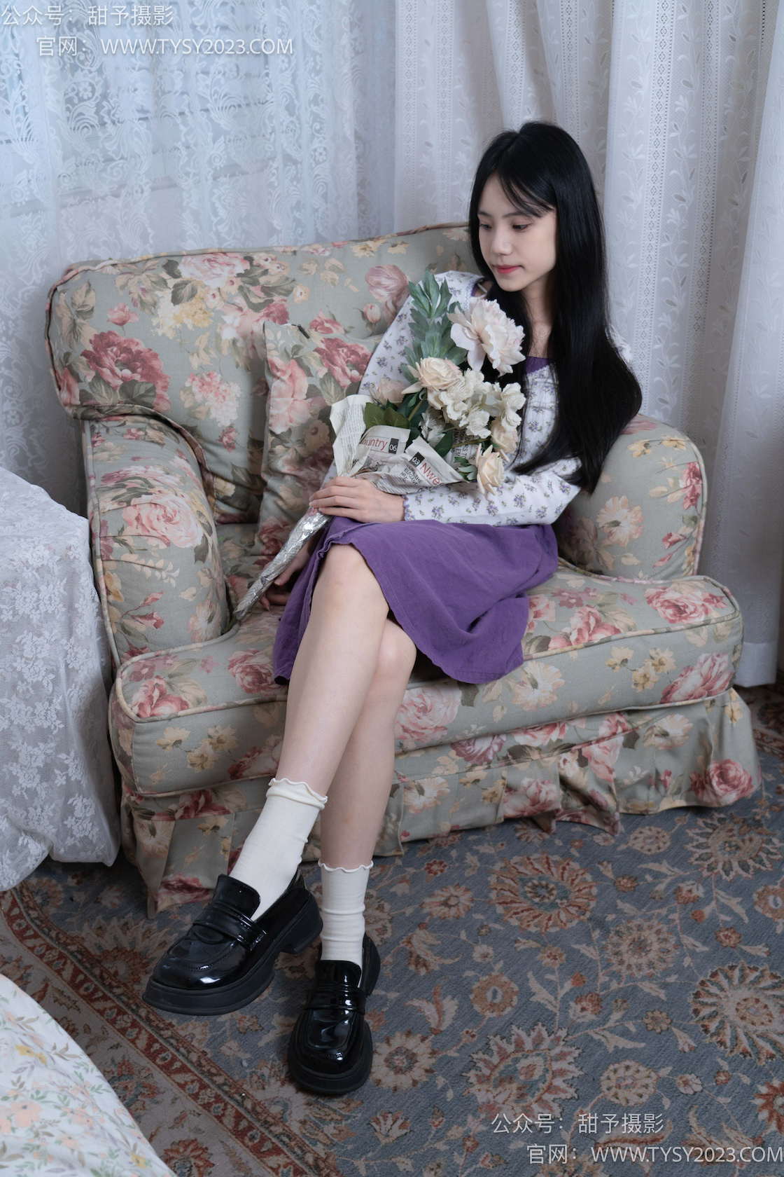 图片[4]-甜予摄影009期：胡桃-皮鞋、白棉袜、裸足-觅颜社