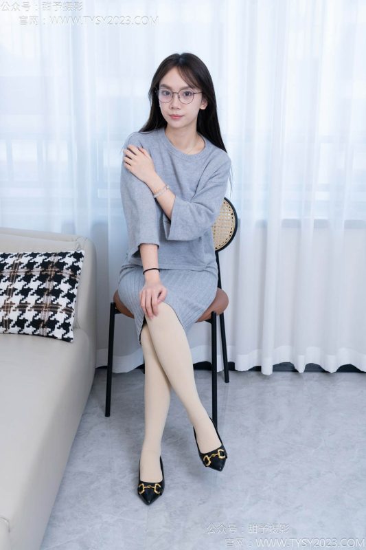 甜予摄影174期：贝壳-平底鞋、厚肉丝（120D）-觅颜社