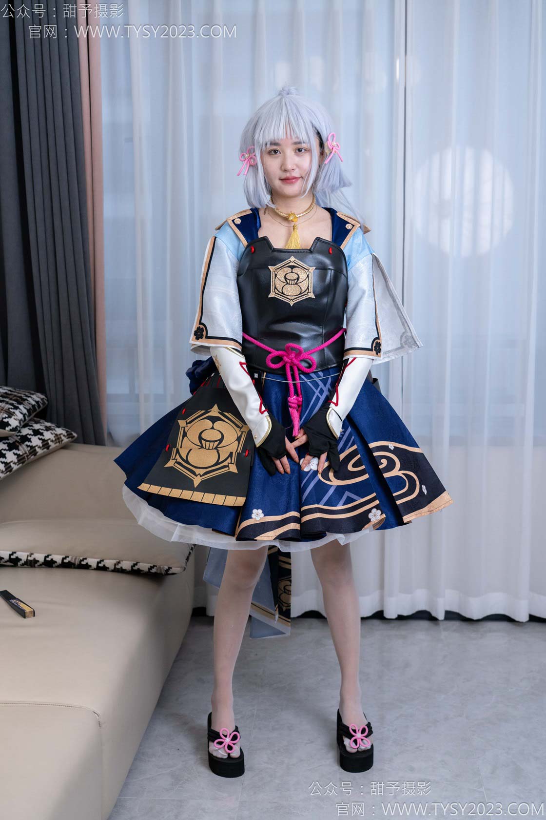 图片[2]-甜予摄影141期：澜澜-cos服人字拖、白丝（脚尖加固）、裸足、挠脚心剧情-觅颜社