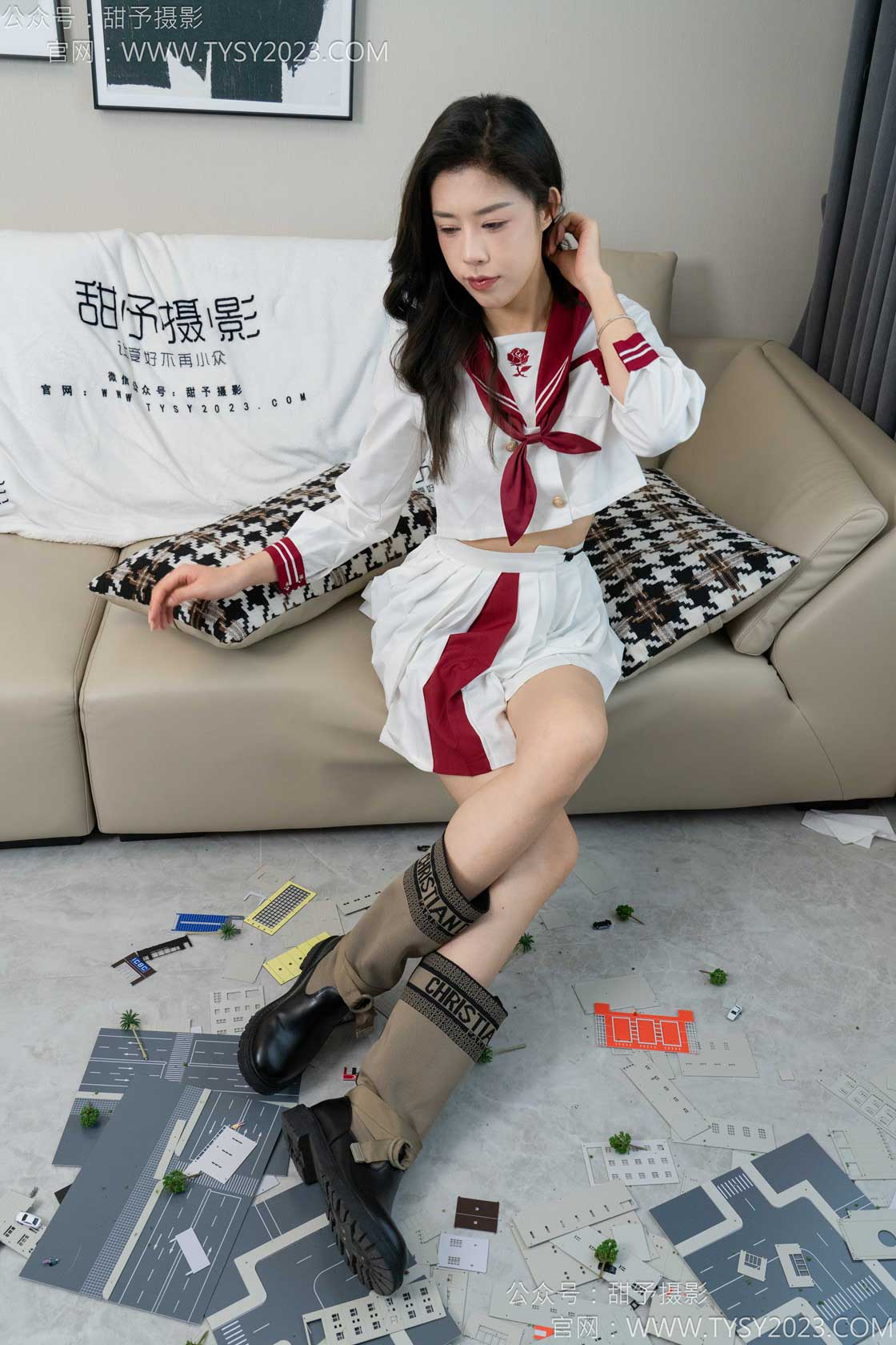 图片[2]-甜予摄影148期：咖啡豆-靴子、白棉袜、裸足-觅颜社