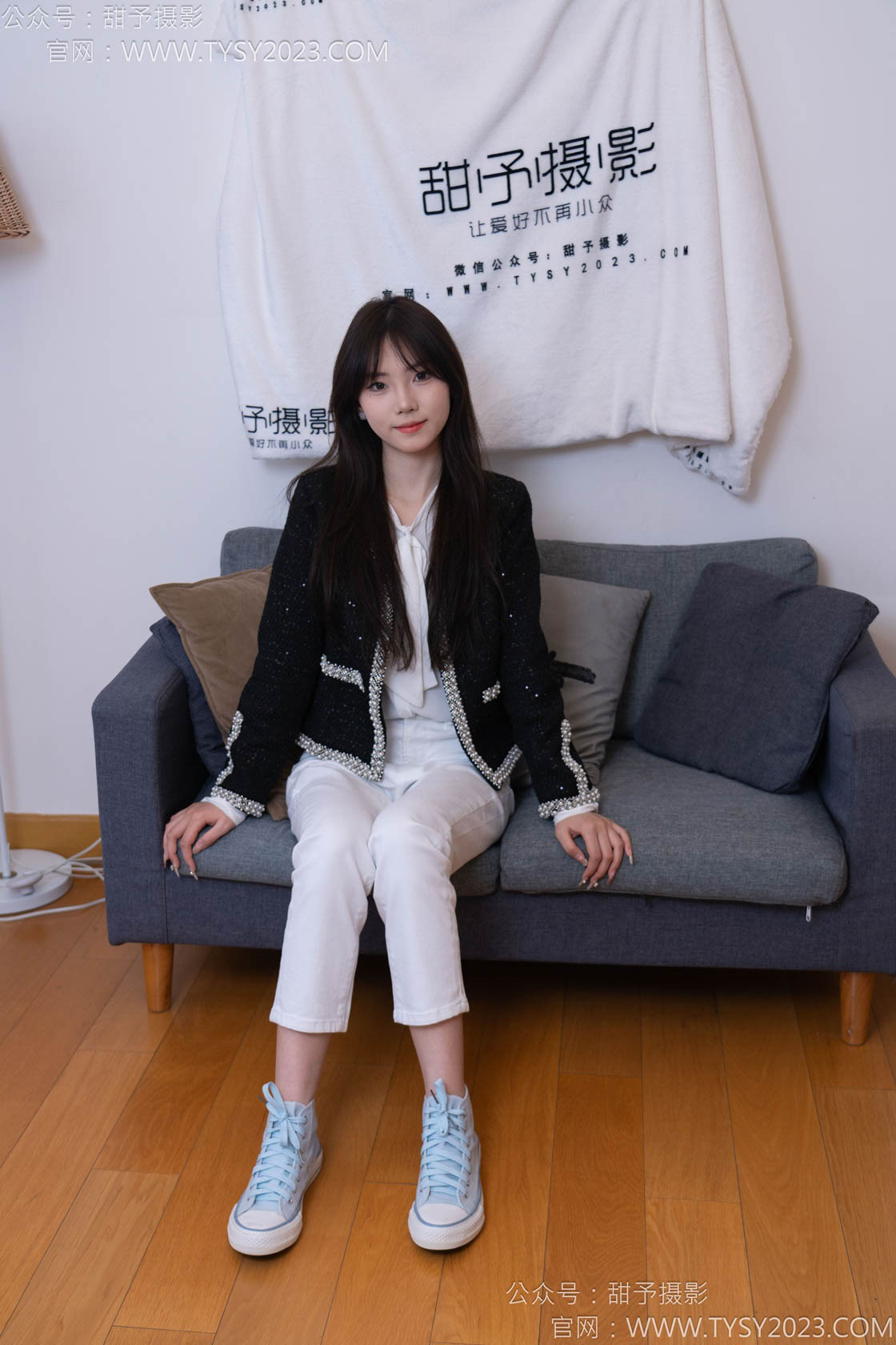 图片[2]-甜予摄影171期：璇璇-帆布鞋、白棉袜、抖腿剧情-觅颜社