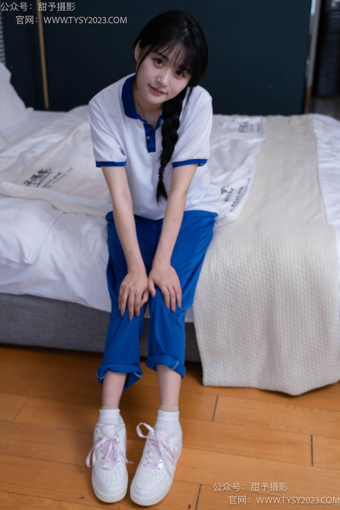 图片[3]-甜予摄影091期：澜澜-校服、白布鞋、板鞋、白棉袜、短肉丝（脚尖加固款）、裸足-觅颜社