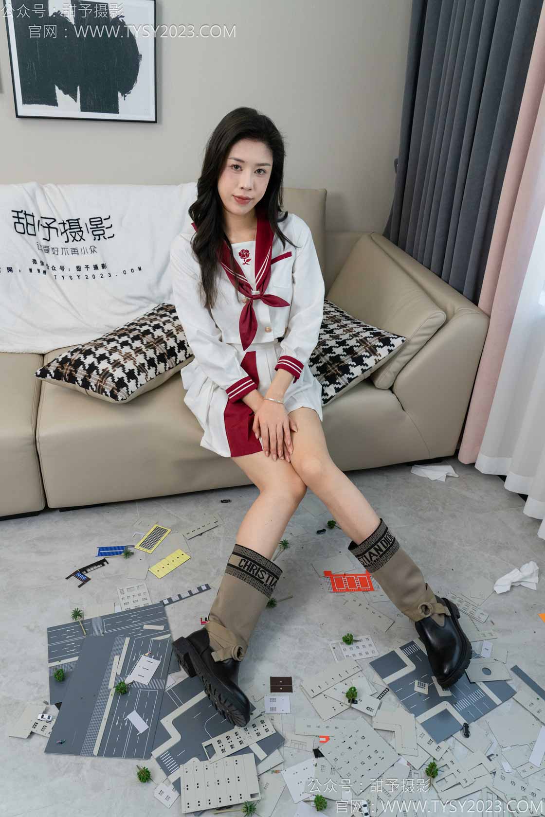 图片[3]-甜予摄影148期：咖啡豆-靴子、白棉袜、裸足-觅颜社