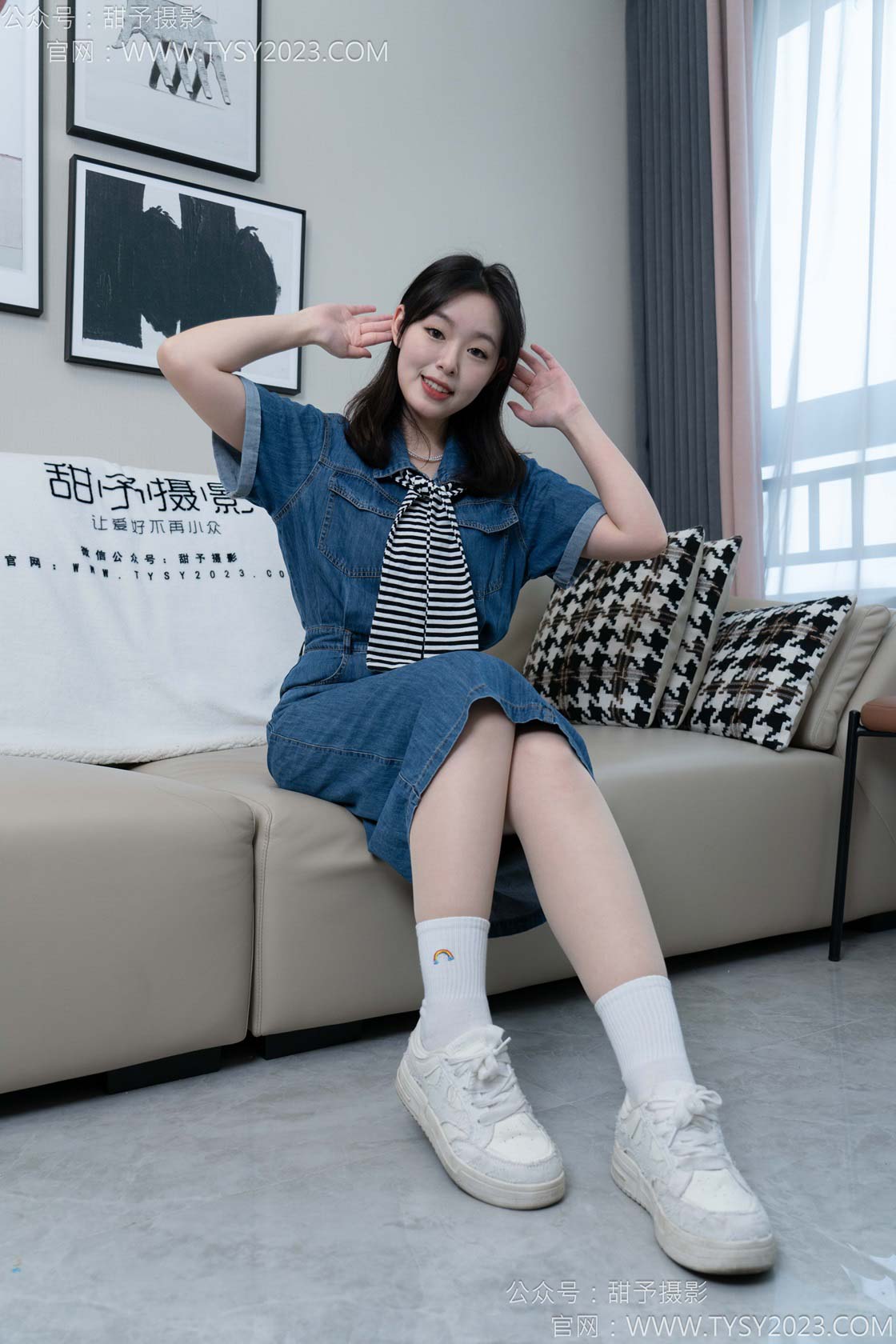图片[4]-甜予摄影151期：小葵-板鞋、白棉袜、薄肉丝（脚尖加固）-觅颜社