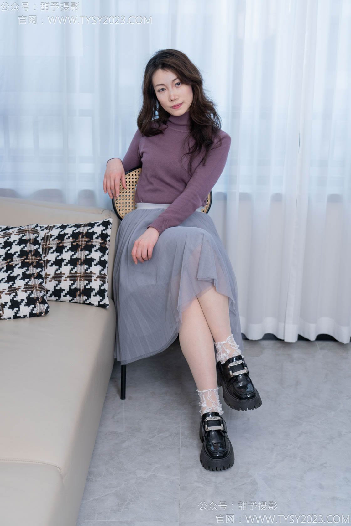 图片[4]-甜予摄影159期：杨梅-皮鞋、蕾丝袜、薄肉丝（脚尖加固）-觅颜社