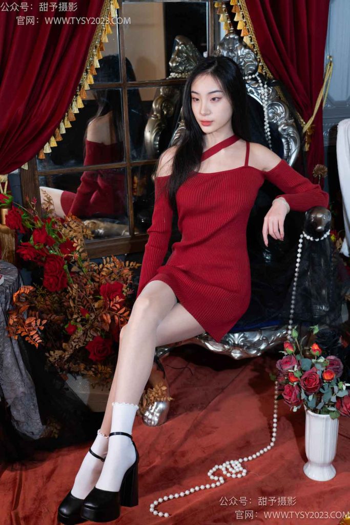 图片[4]-甜予摄影090期：小狸-高跟鞋、白棉袜、肉丝（脚尖加固款）-觅颜社