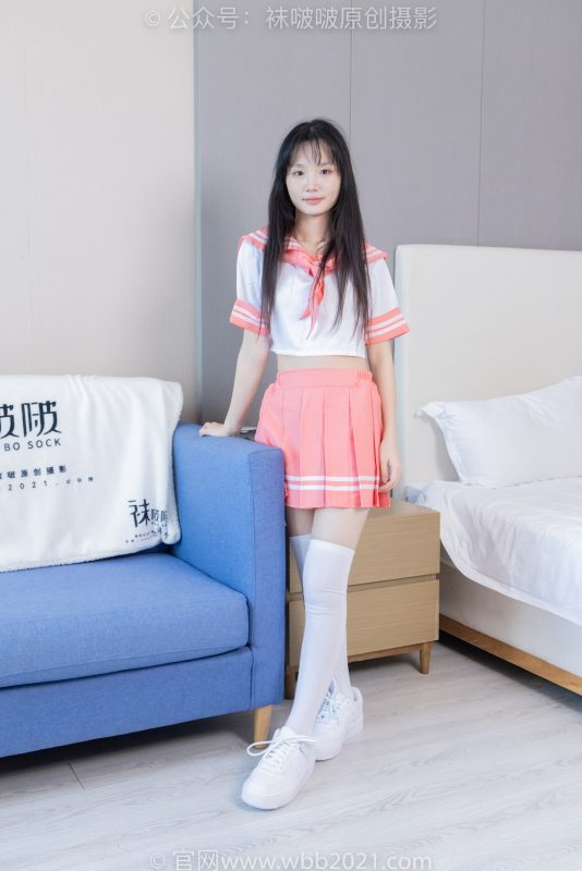 袜啵啵429期：甜甜圈-板鞋、白棉袜、过膝白棉袜-觅颜社