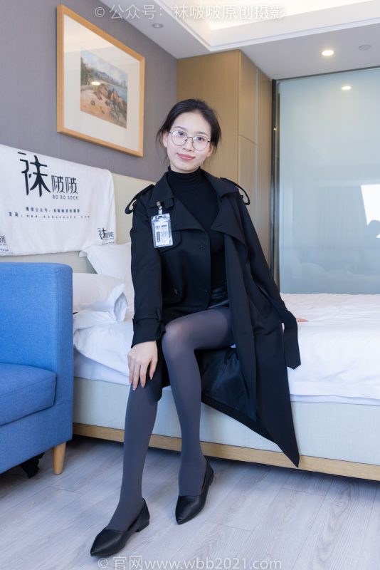 袜啵啵365期：芝士-短靴、平底鞋、厚黑丝、厚灰丝-觅颜社