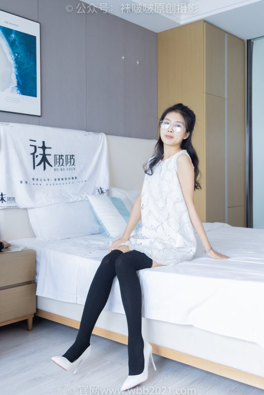 袜啵啵319期：奶油-高跟鞋、平底鞋、厚肉丝、厚黑丝大腿袜-觅颜社