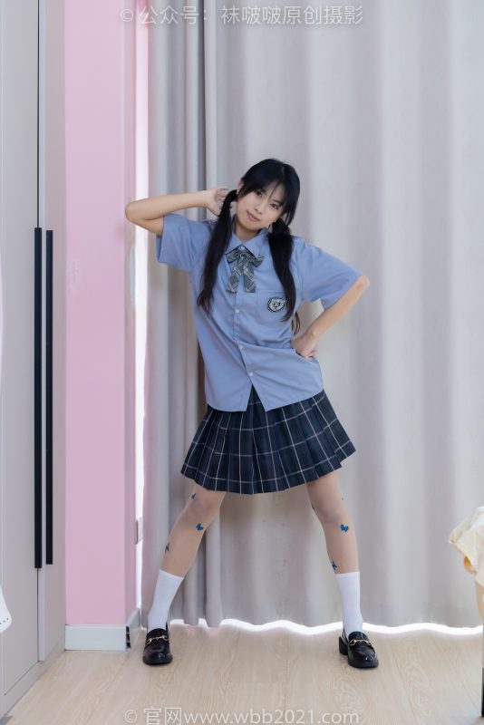 袜啵啵508期：奶油-皮鞋、白棉袜、蝴蝶薄肉丝（脚尖微加固款）、jk制服-觅颜社