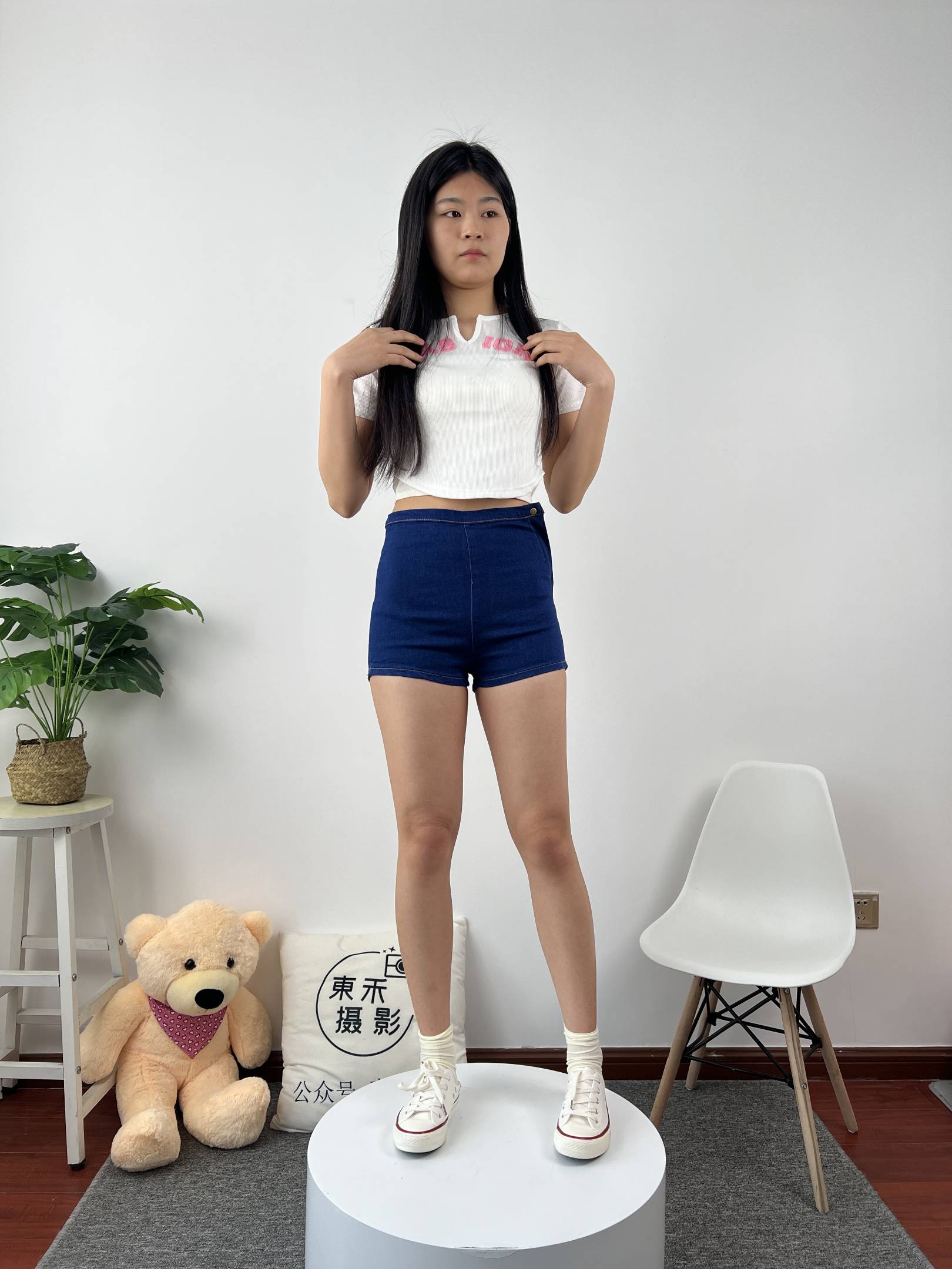 图片[4]-三禾摄影 NO.027 牛仔短裤 棉袜 帆布鞋