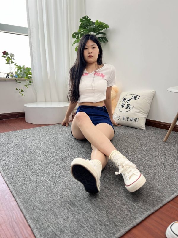 三禾摄影 NO.027 牛仔短裤 棉袜 帆布鞋 [213P-1V-1.2GB]-觅颜社