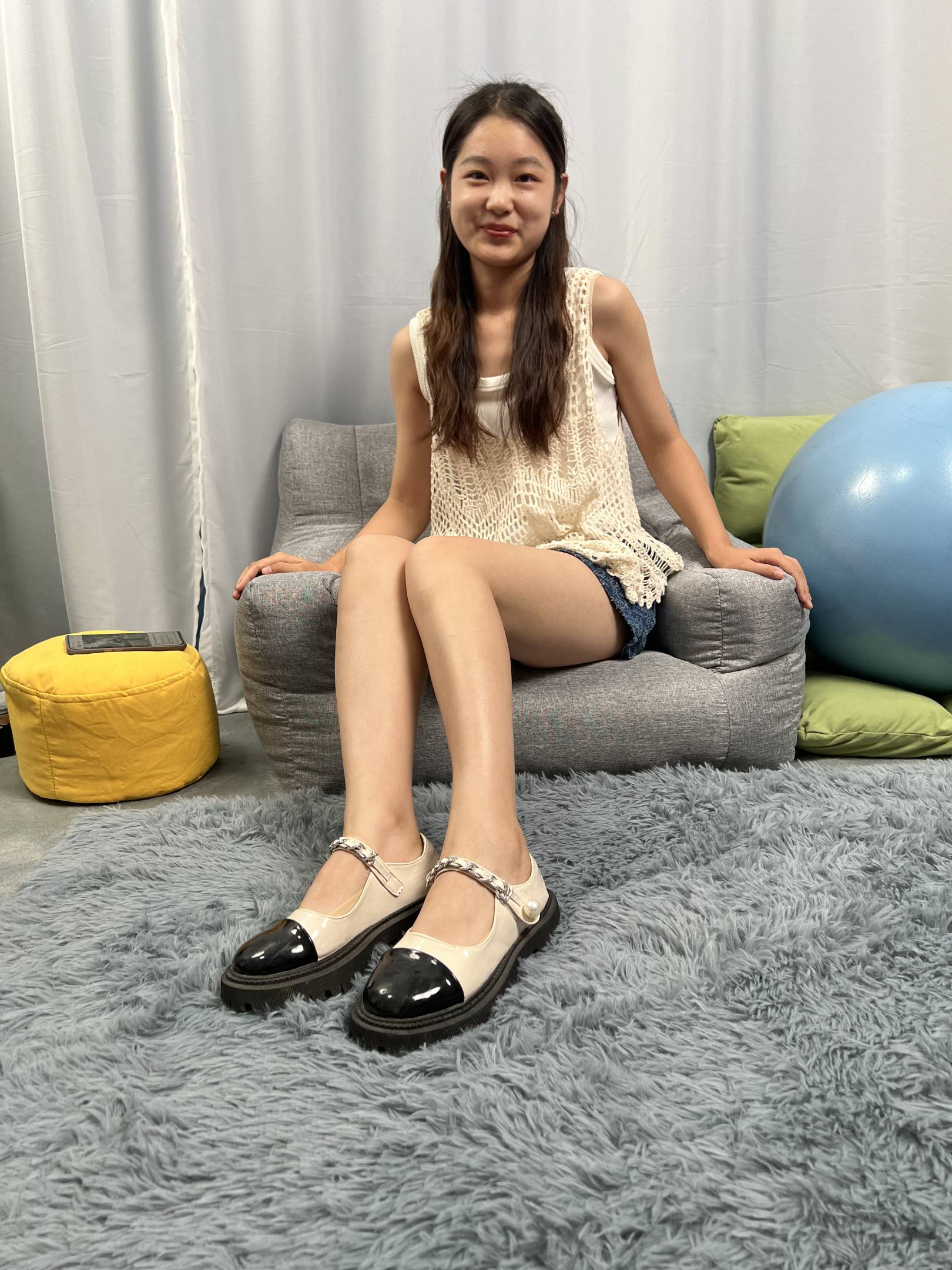 三禾摄影 NO.045 休闲短裤 船袜 短丝 大头鞋