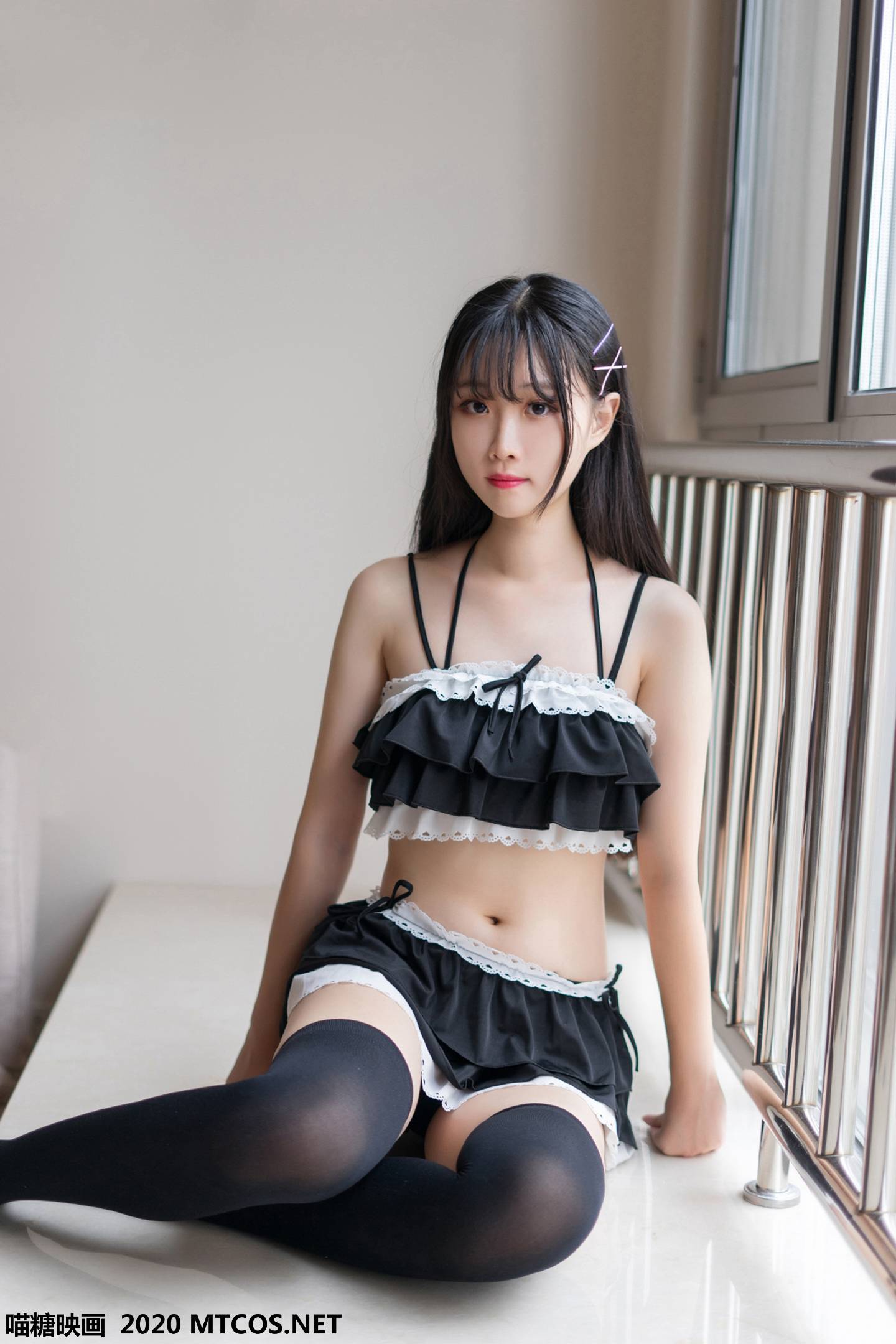 图片[2]-喵糖映画 VOL.102 蕾丝荷叶边泳衣