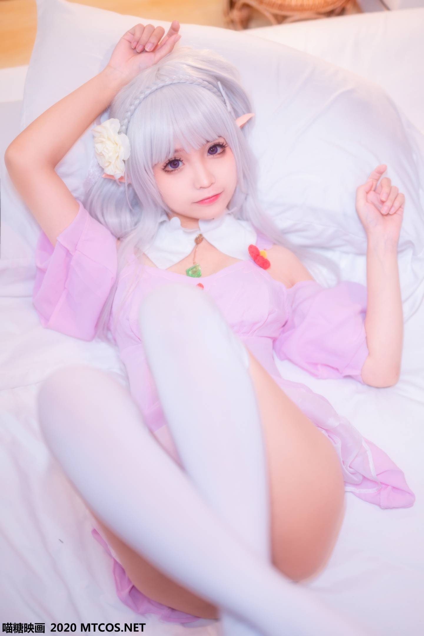 图片[3]-喵糖映画 VOL.118 露肩睡裙 蠢沫沫