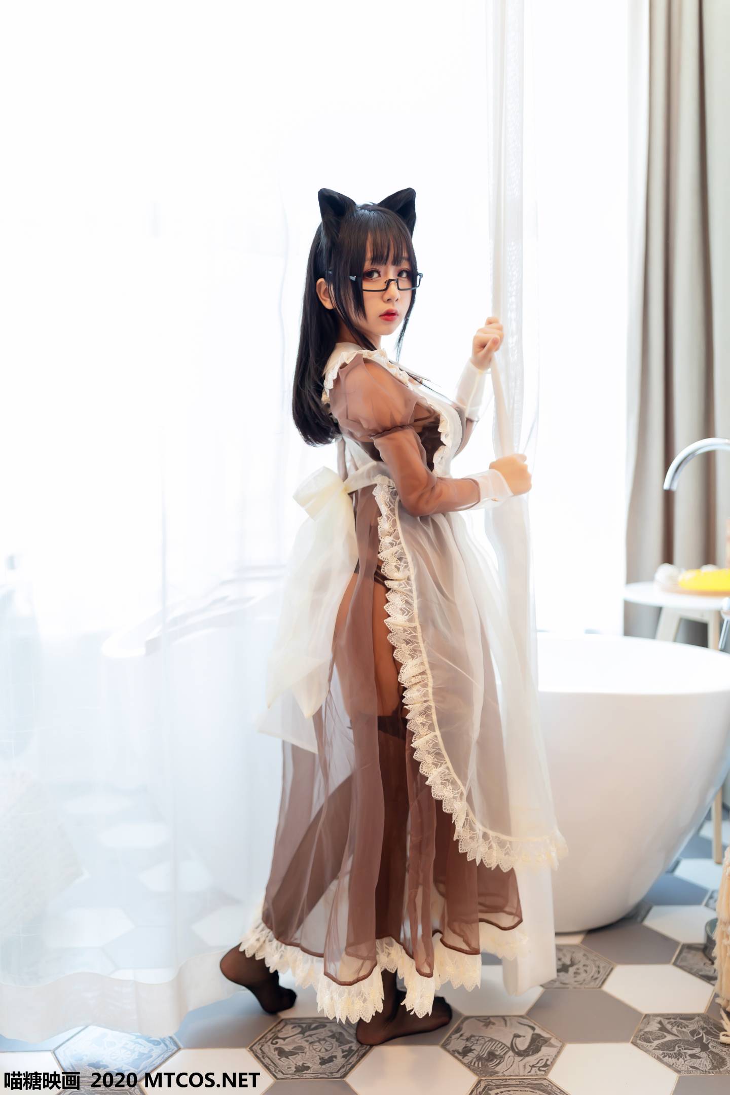 图片[2]-喵糖映画 VOL.125 棕色透明女仆