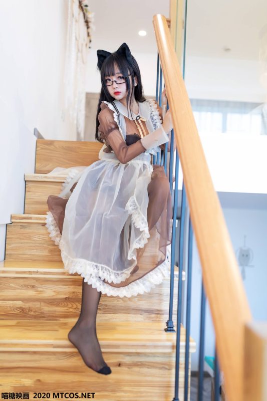 喵糖映画 VOL.125 棕色透明女仆[43P-608M]-觅颜社