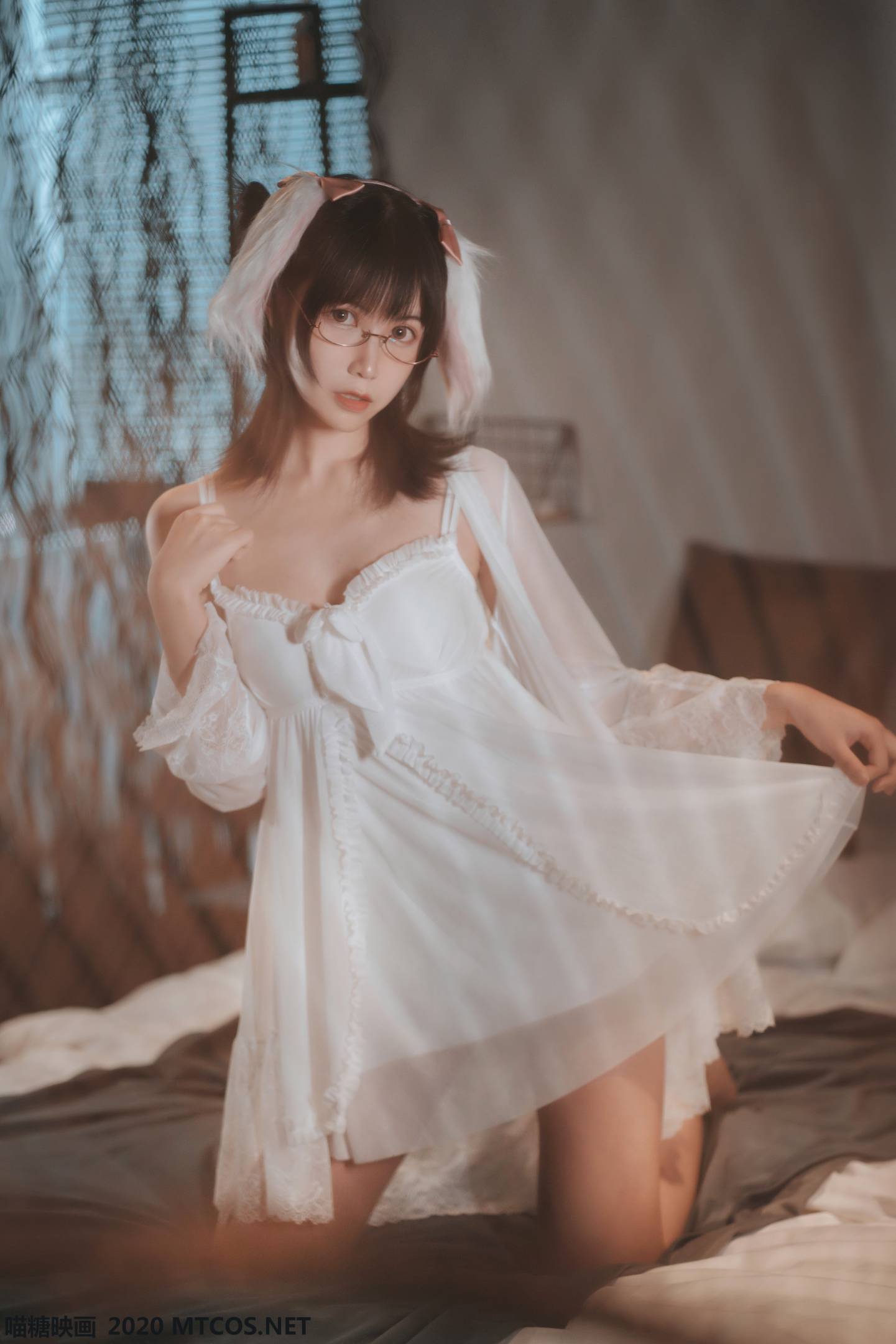 图片[4]-喵糖映画 VOL.139 白色私房睡裙