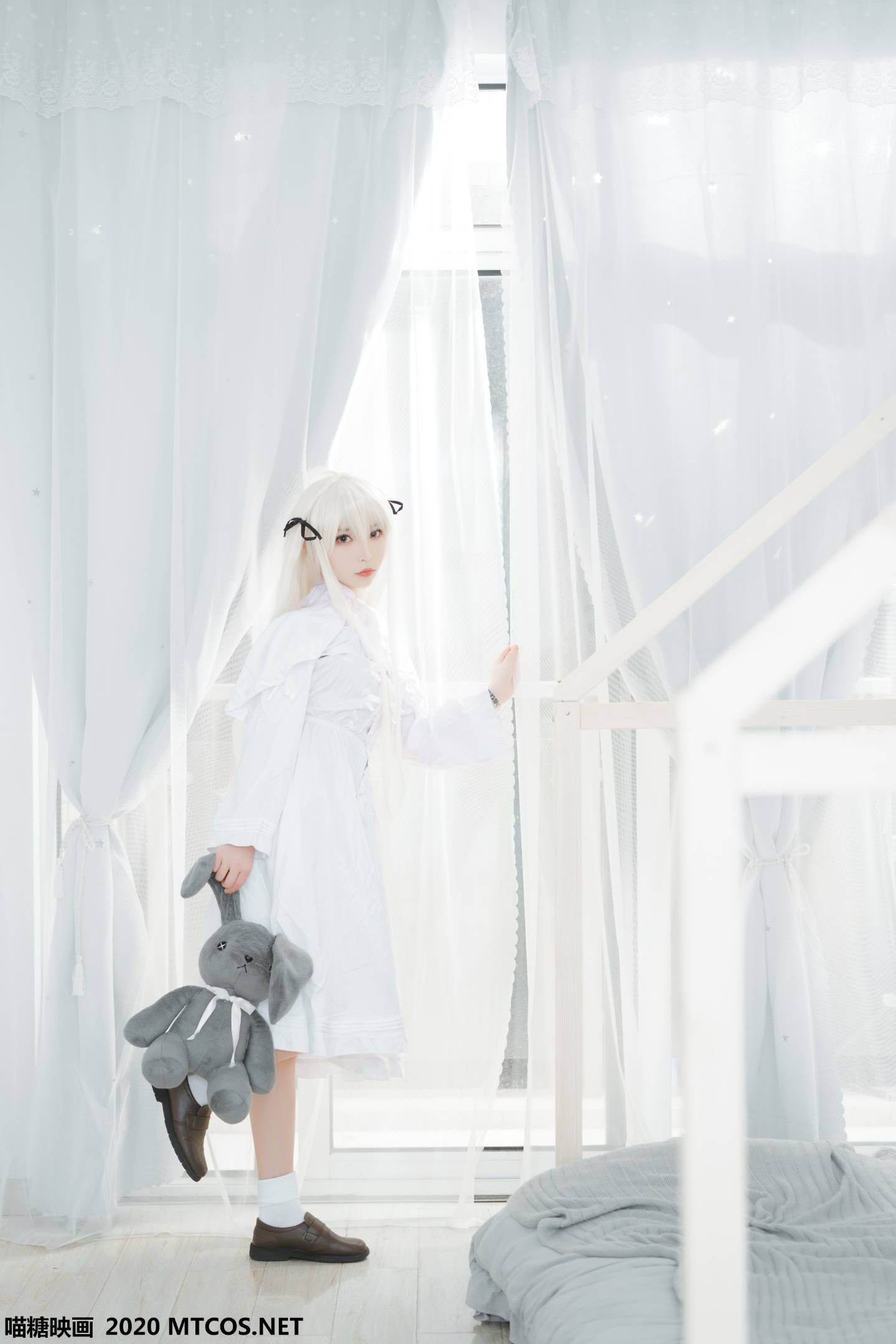 图片[2]-喵糖映画 VOL.140 白裙裸腿