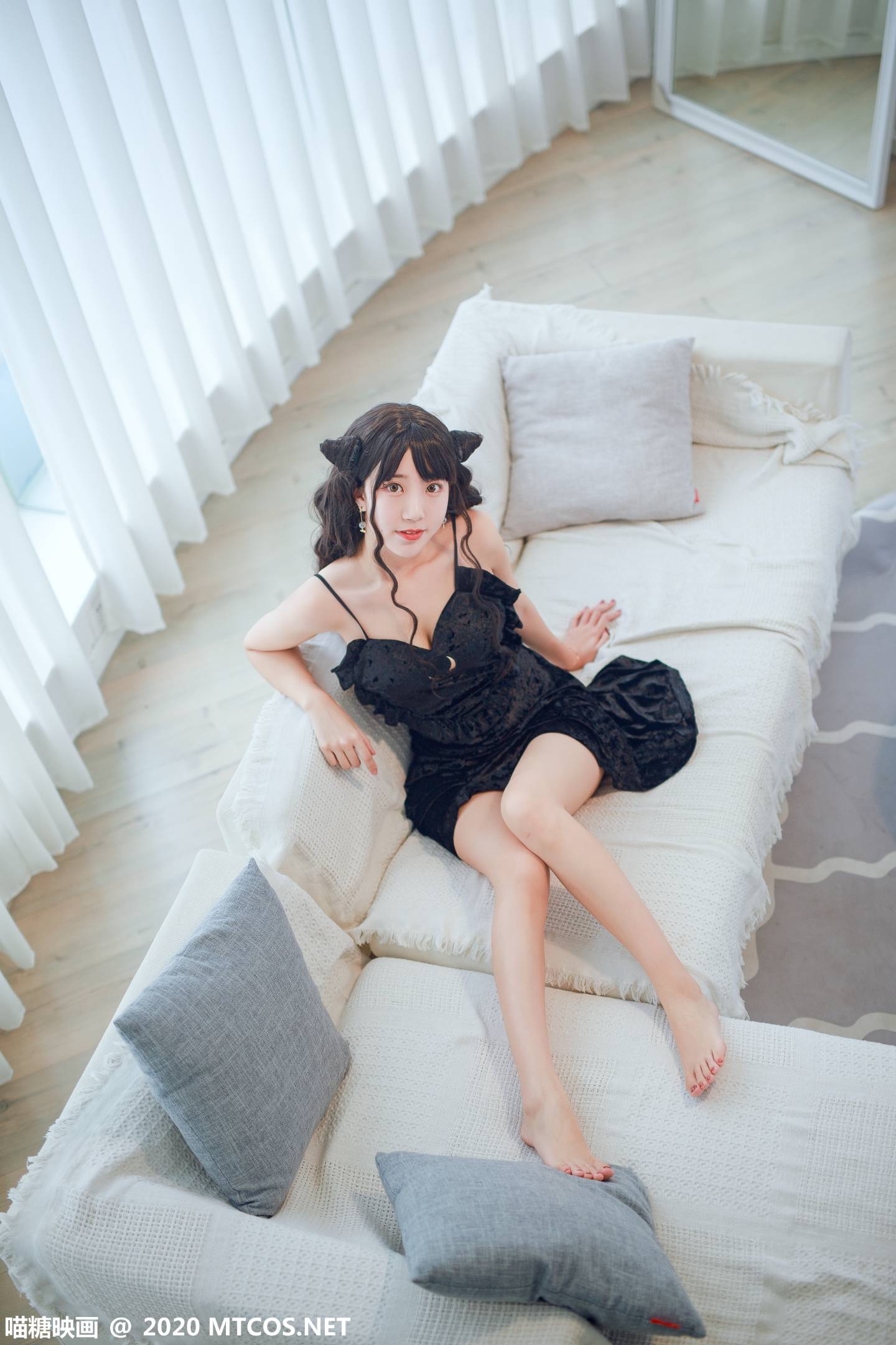 图片[3]-喵糖映画 VOL.160 小恶魔黑裙