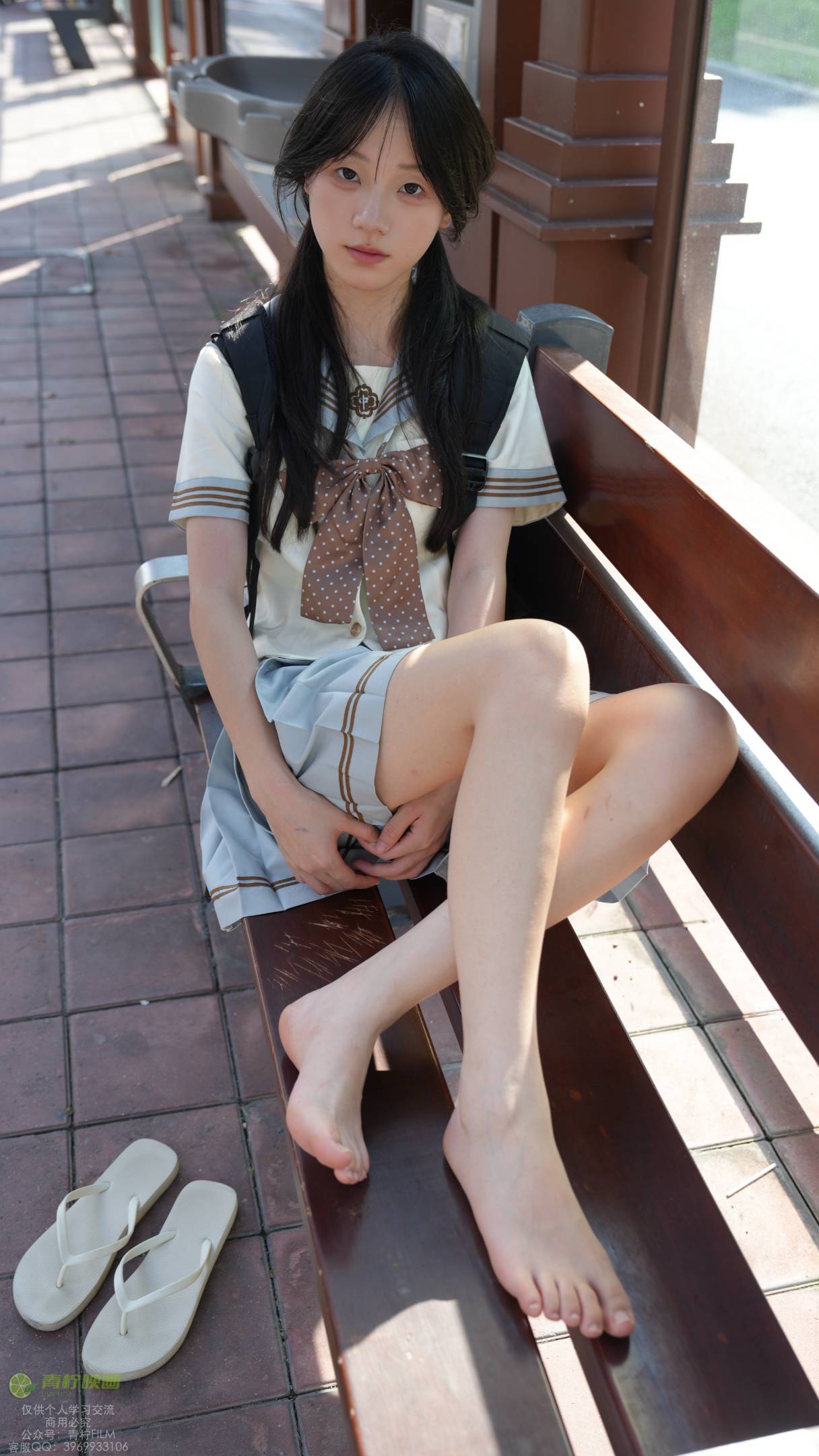 图片[2]-青柠映画 NO.048 阿慌 JK公交站