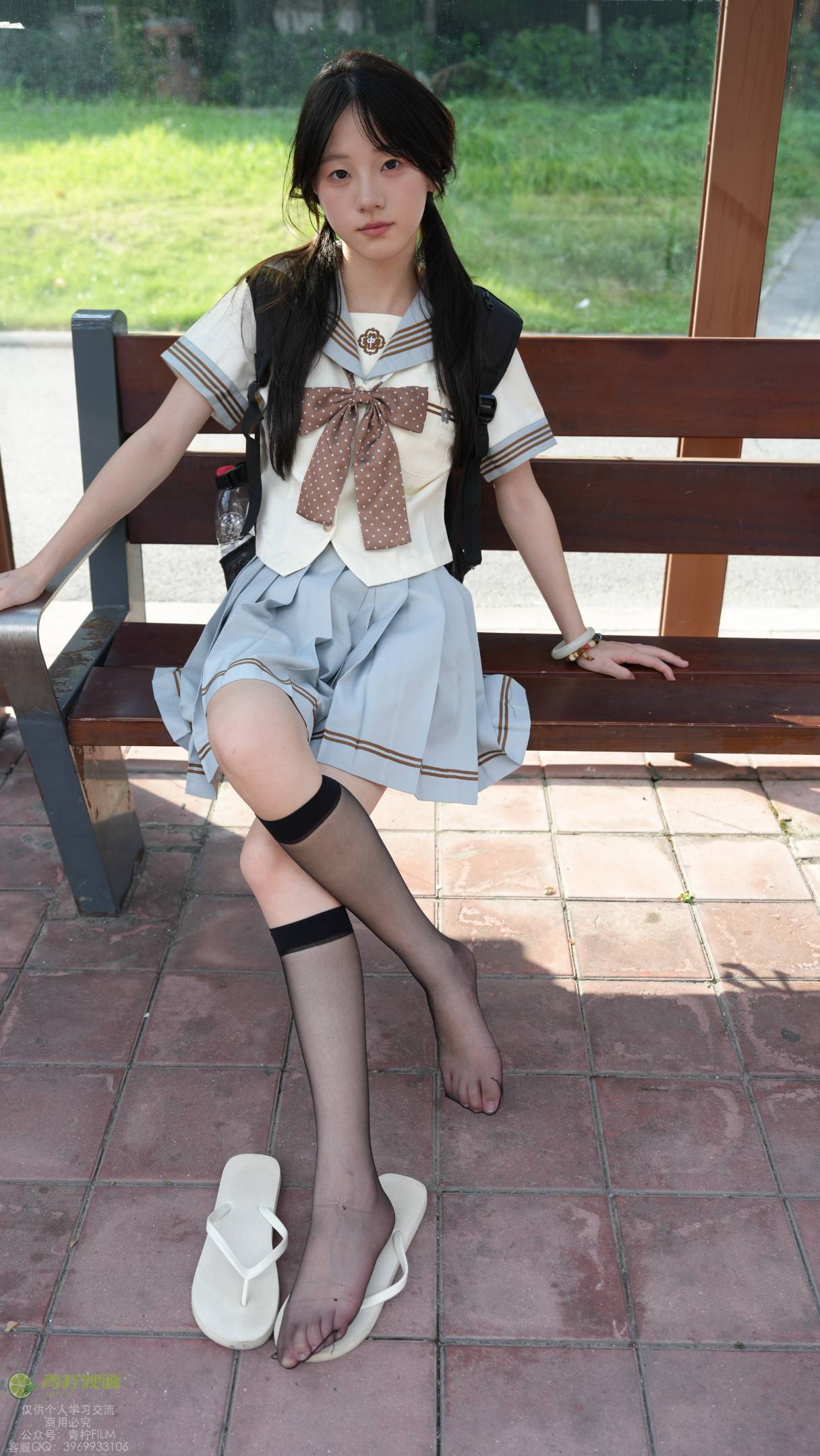 图片[3]-青柠映画 NO.048 阿慌 JK公交站