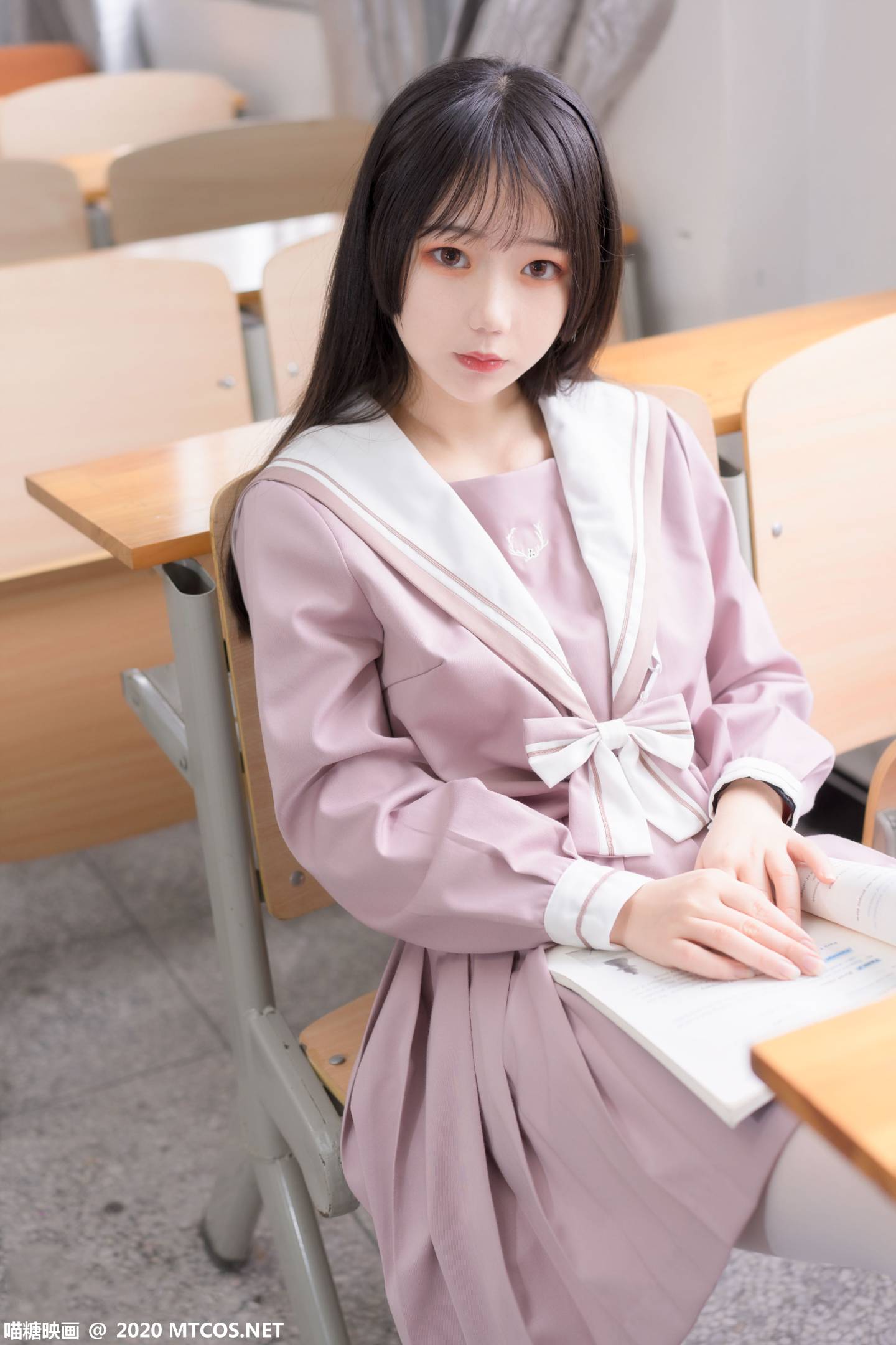 图片[2]-喵糖映画 VOL.074 半度度度喵 粉色JK小姐姐