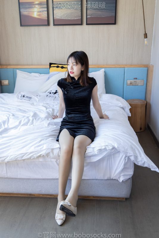 袜啵啵035期：小甜豆-平底鞋、薄灰丝、薄咖啡丝-觅颜社