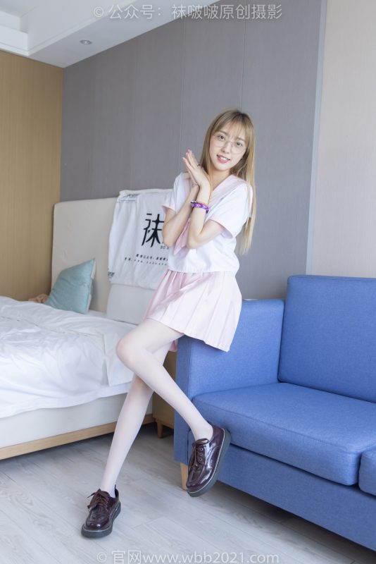 袜啵啵238期：稚予-皮鞋、白丝（脚尖加固款）、jk制服-觅颜社