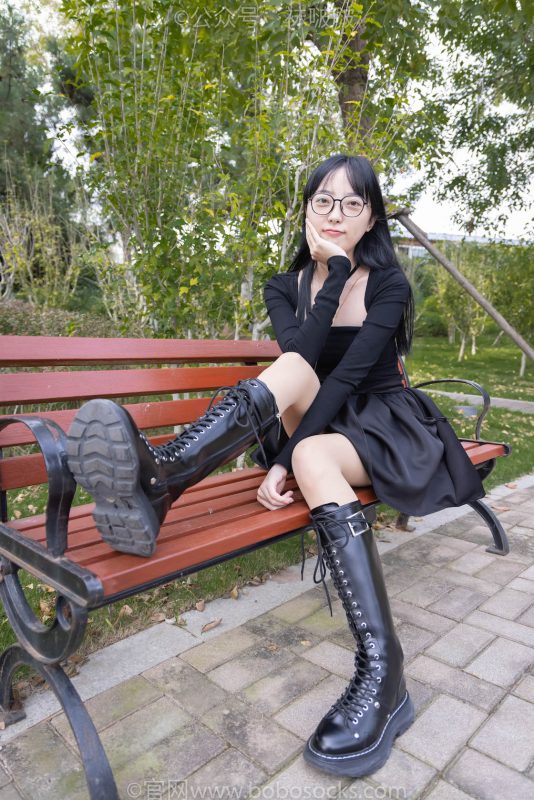 袜啵啵040期：稚予-长靴、白棉袜、肉丝（脚尖透明款）-觅颜社