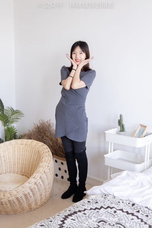 袜啵啵256期：小甜豆-长靴、短白棉袜-觅颜社