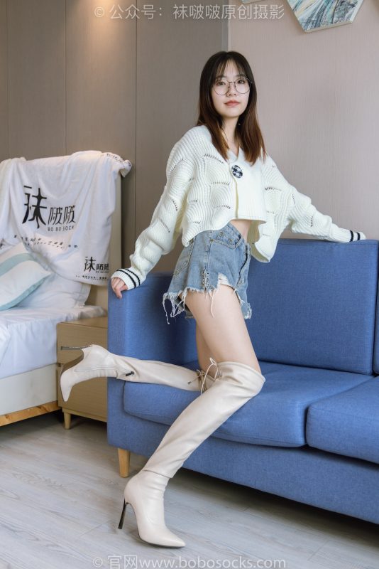 袜啵啵222期：小甜豆-长靴（比重偏多）、白棉袜、裸足-觅颜社