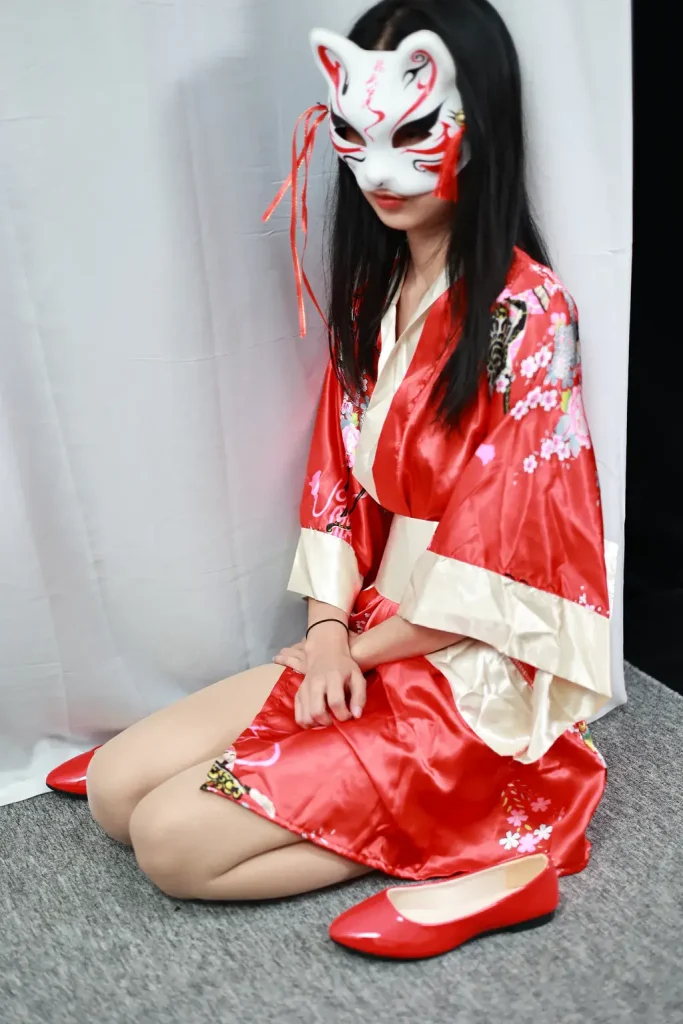 图片[3]-三禾摄影 NO.052 和服 黑丝 肉丝 平底鞋